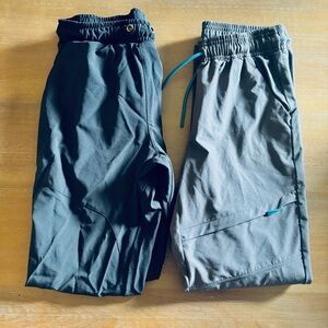 BUNDLE All in Motion Boys Lightweight Athletic Pants Black & Gray, Size 9Y